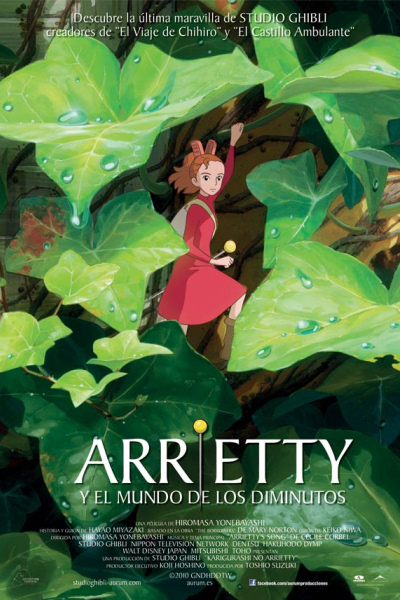 Portada de arrietty y el mundo de los diminutos